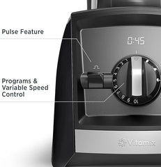 Vitamix A2500 Ascent Series Smart Blender, Professional-Grade, 64 oz. Low-Profile Container, Slate (Renewed Premium)